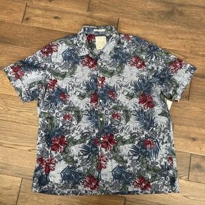 Tasso Elba Island Short Sleeve Shirt Men XXL 100% Cotton Button Beach Travel